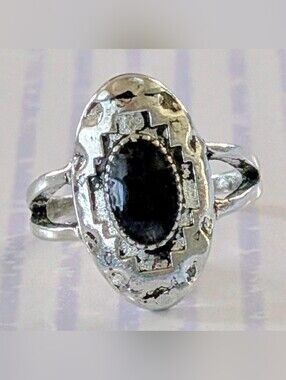 Black Onyx Oval Ring - Women's Jewelry